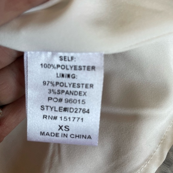 NWTS Le Lis White Boho "Carolina" Mini Dress XS Off The Shoulder - Picture 9 of 13